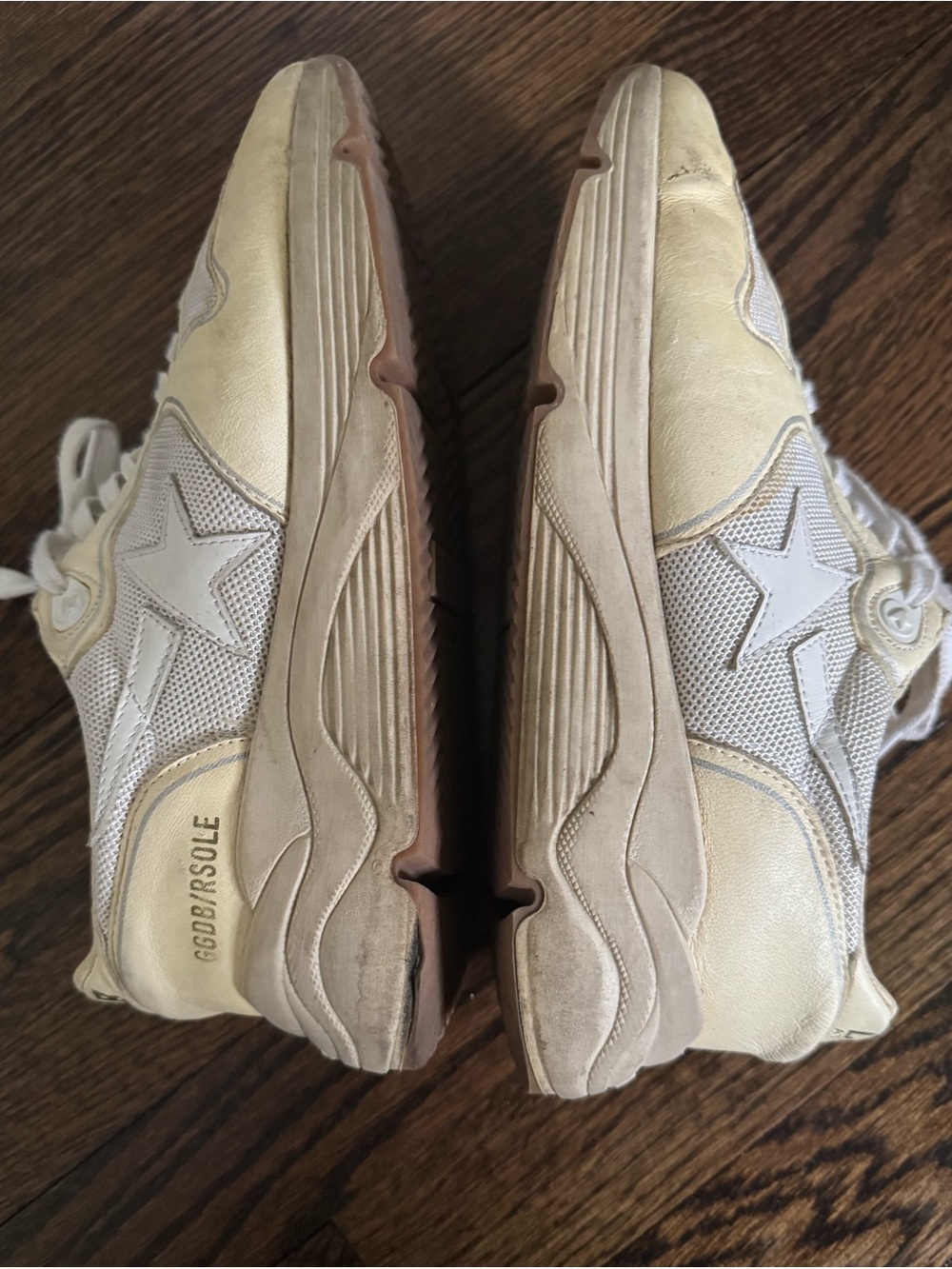 Golden Goose Beige and White Women's Sneakers